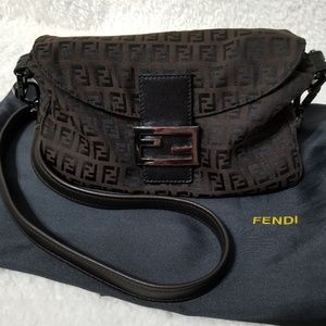 Fendi Canvas Zucchino Baguette purse